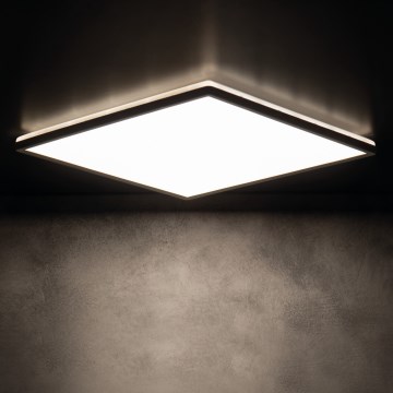 LED-kattovalaisin kylpyhuoneeseen AZPO LED/22W/230V 42x42 cm IP54 musta
