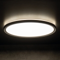 LED-kattovalaisin kylpyhuoneeseen AZPO LED/22W/230V halkaisija 42 cm IP54 musta