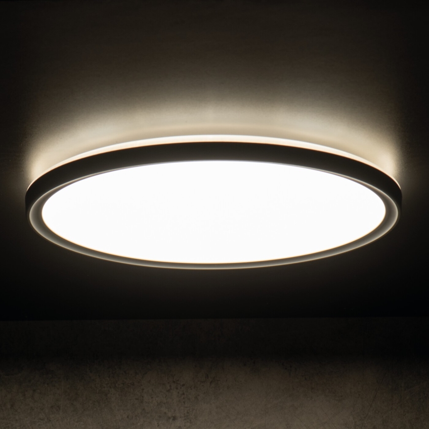LED-kattovalaisin kylpyhuoneeseen AZPO LED/22W/230V halkaisija 42 cm IP54 musta