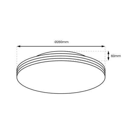 LED-kattovalaisin kylpyhuoneeseen BEVER LED/10W/230V 4000K halkaisija 26 cm IP44