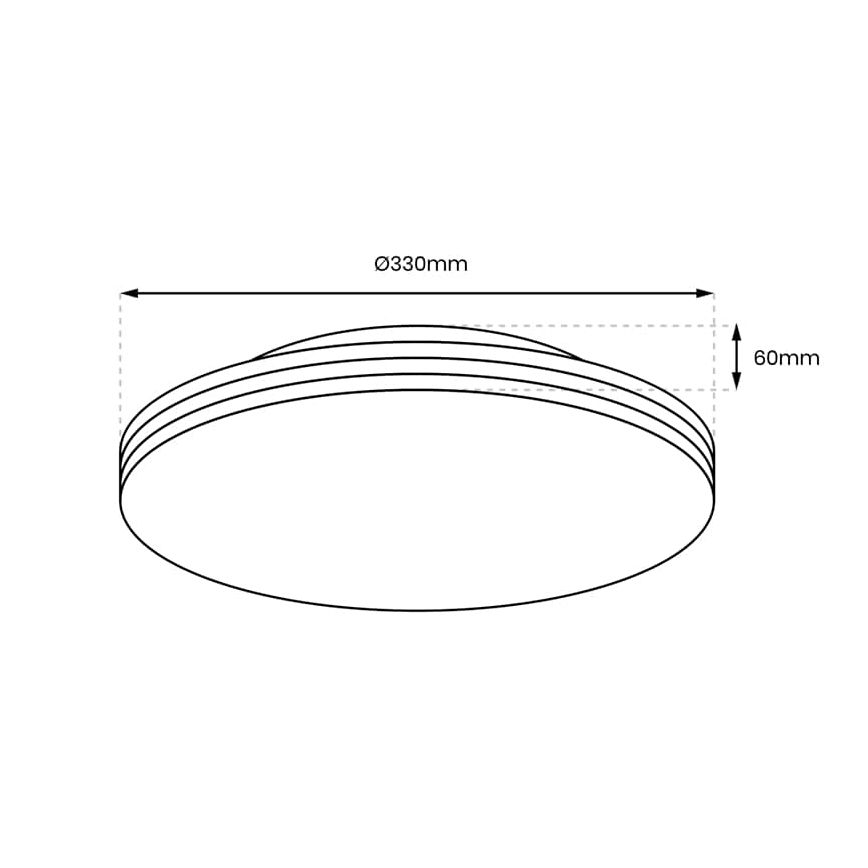 LED-kattovalaisin kylpyhuoneeseen BEVER LED/16W/230V 4000K halkaisija 33 cm IP44