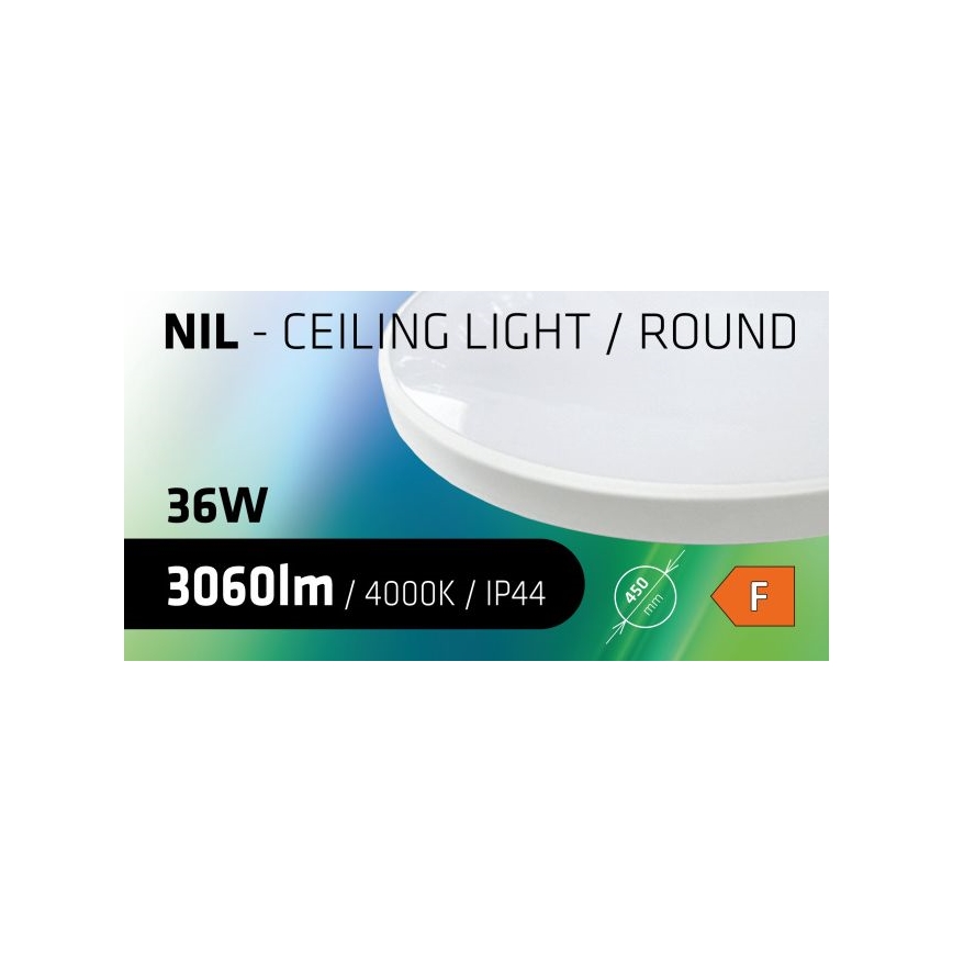 LED-kattovalaisin kylpyhuoneeseen CIRCLE LED/36W/230V 4000K halkaisija 45 cm IP44 valkoinen