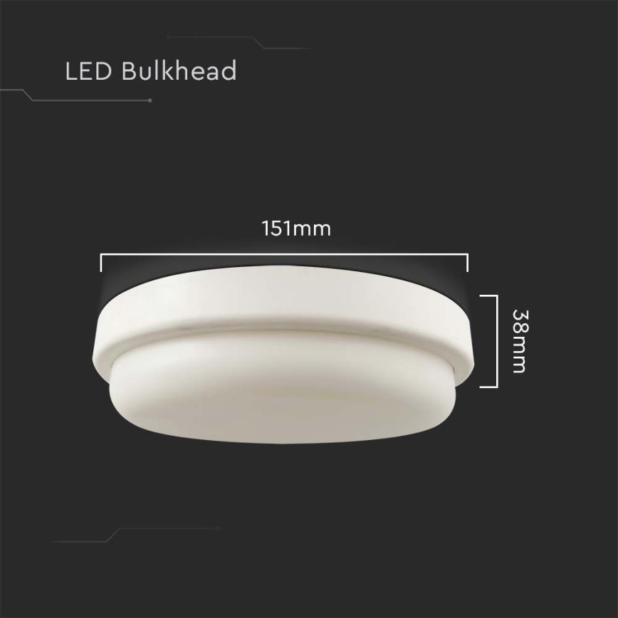 LED-kattovalaisin kylpyhuoneeseen LED/12W/230V 4000K IP54