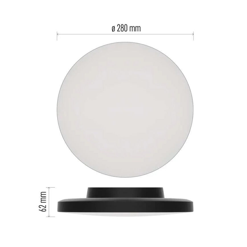 LED-kattovalaisin kylpyhuoneeseen LED/15W/230V 3000/4000/5700K IP55 musta