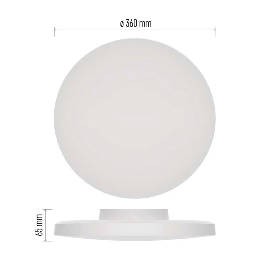 LED-kattovalaisin kylpyhuoneeseen LED/18W/230V 3000/4000/5700K IP55 valkoinen
