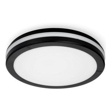 LED-kattovalaisin kylpyhuoneeseen LED/18W/230V 3000/4000/6500K IP65 halkaisija 30 cm musta