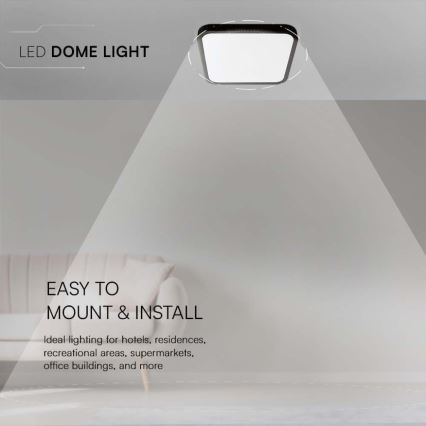 LED-kattovalaisin kylpyhuoneeseen LED/18W/230V 3000K IP44 musta