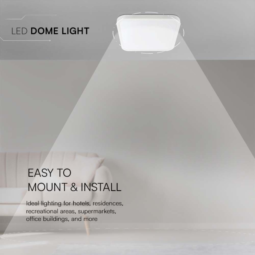 LED-kattovalaisin kylpyhuoneeseen LED/18W/230V 4000K IP44 valkoinen