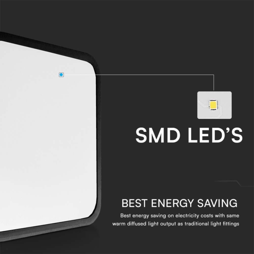 LED-kattovalaisin kylpyhuoneeseen LED/18W/230V 6500K IP44 musta