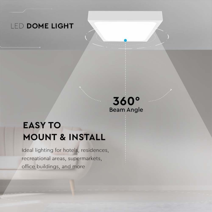 LED-kattovalaisin kylpyhuoneeseen LED/18W/230V 6500K IP44 valkoinen
