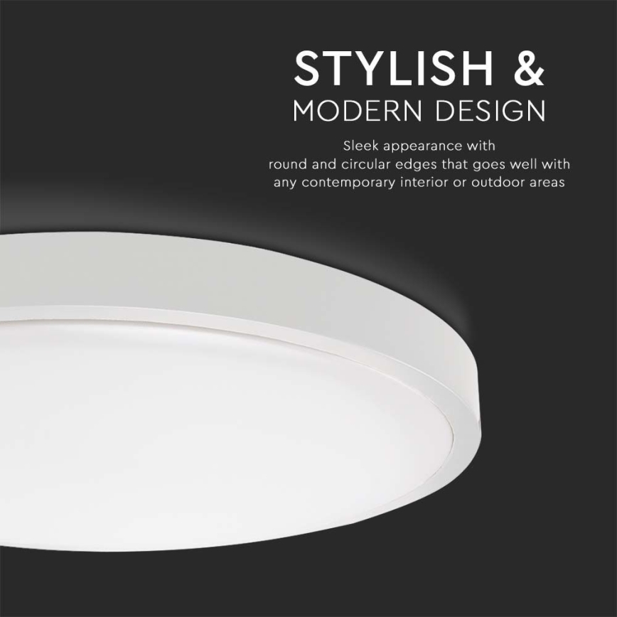 LED-kattovalaisin kylpyhuoneeseen LED/24W/230V 3000K IP44 valkoinen