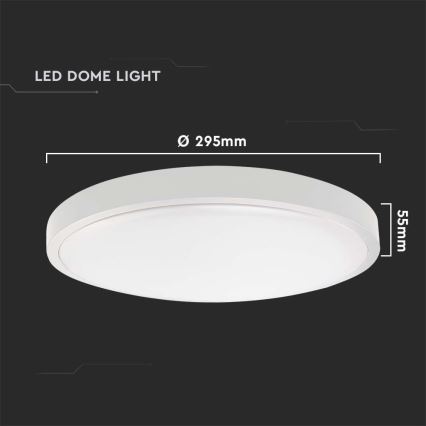 LED-kattovalaisin kylpyhuoneeseen LED/24W/230V 3000K IP44 valkoinen