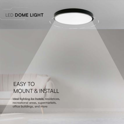 LED-kattovalaisin kylpyhuoneeseen LED/24W/230V 4000K IP44 musta