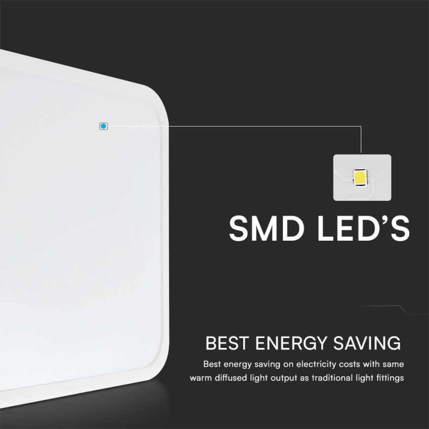 LED-kattovalaisin kylpyhuoneeseen LED/24W/230V 4000K IP44 valkoinen