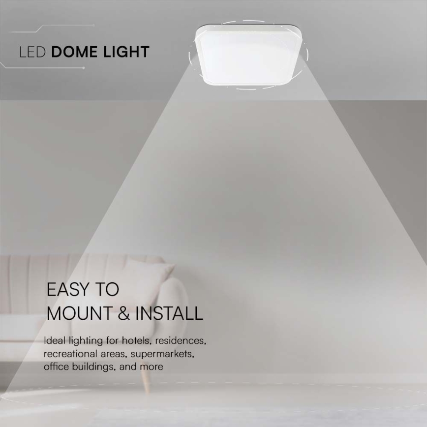 LED-kattovalaisin kylpyhuoneeseen LED/24W/230V 4000K IP44 valkoinen