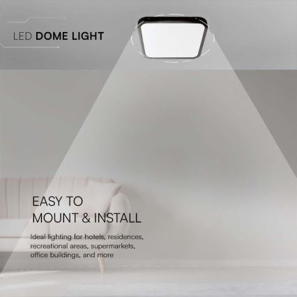 LED-kattovalaisin kylpyhuoneeseen LED/24W/230V 6500K IP44 musta