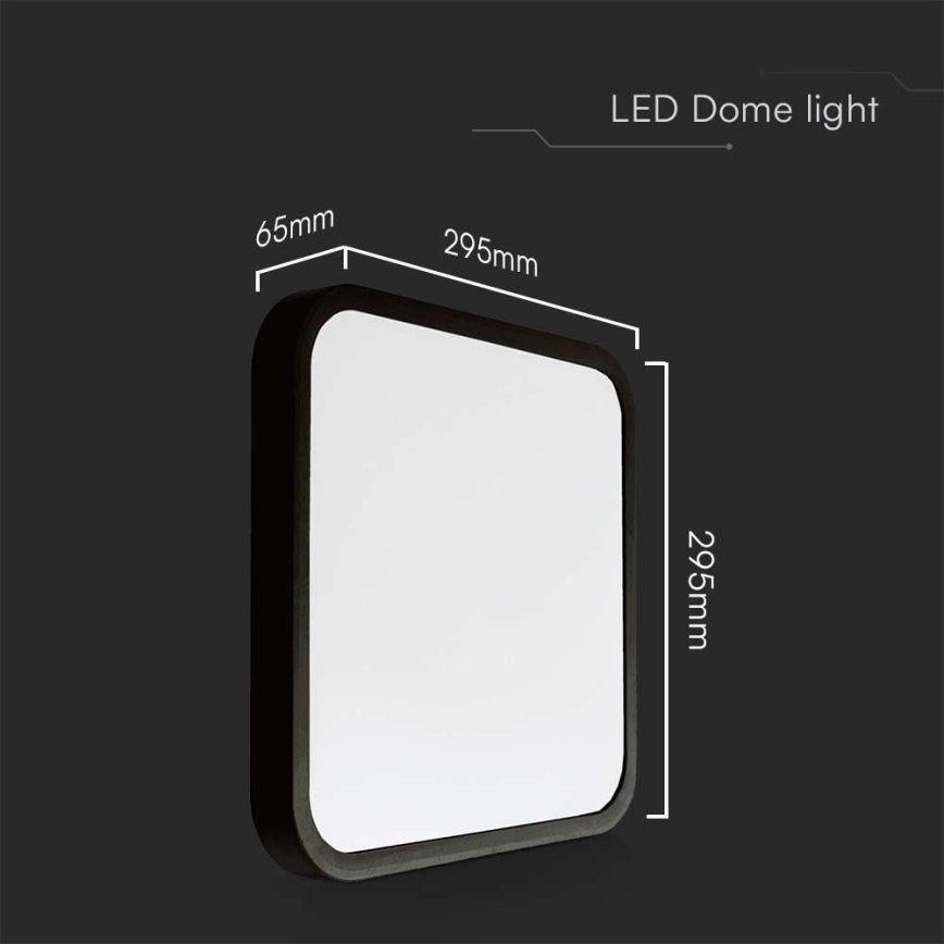 LED-kattovalaisin kylpyhuoneeseen LED/24W/230V 6500K IP44 musta