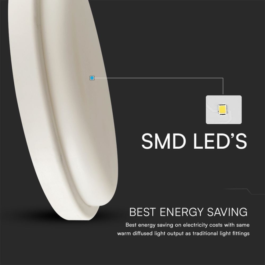 LED-kattovalaisin kylpyhuoneeseen LED/24W/230V 6500K IP54 halkaisija 24 cm