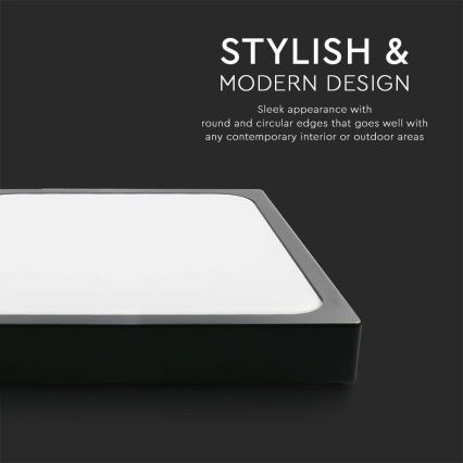LED-kattovalaisin kylpyhuoneeseen LED/30W/230V 3000K IP44 musta