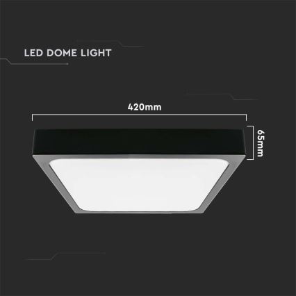 LED-kattovalaisin kylpyhuoneeseen LED/30W/230V 4000K IP44 musta