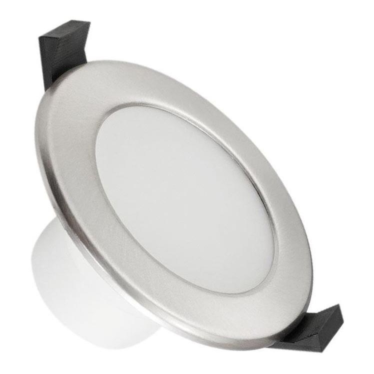 LED-kattovalaisin kylpyhuoneeseen LED/7W/230V 3000K hopea IP44