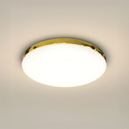 LED-kattovalaisin kylpyhuoneeseen MAYA LED/15W/230V halkaisija 33 cm IP44 kulta
