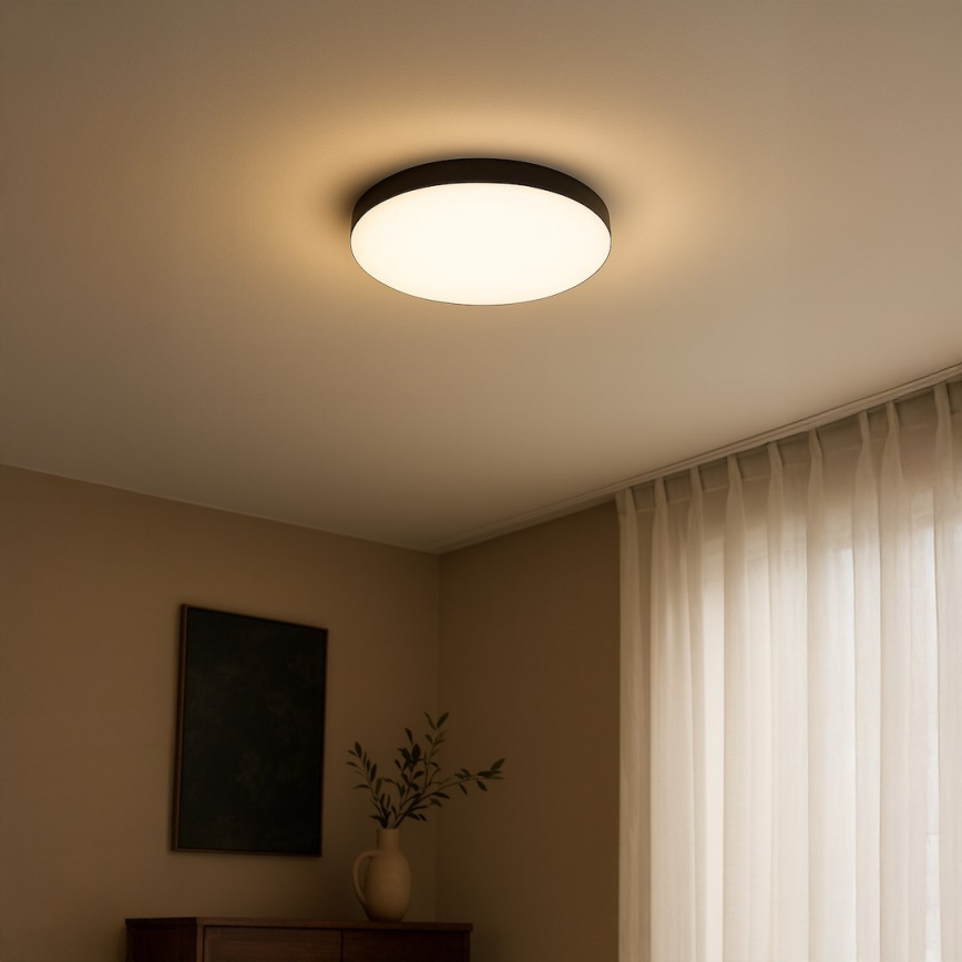 LED-kattovalaisin kylpyhuoneeseen MAYA LED/15W/230V halkaisija 33 cm IP44 musta
