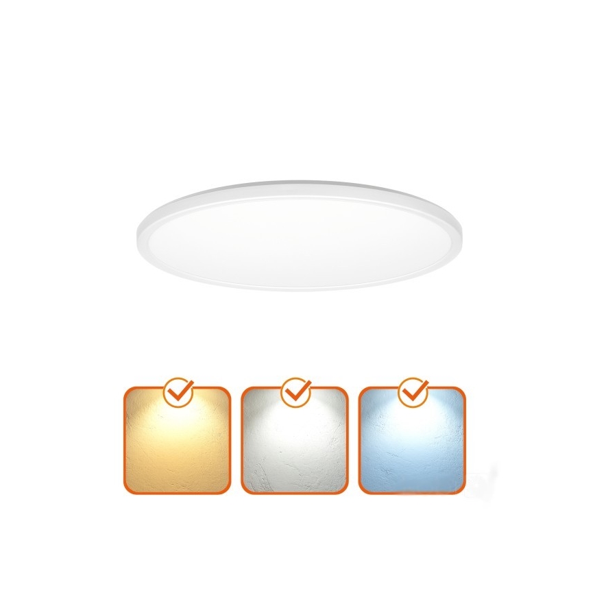 LED-kattovalaisin kylpyhuoneeseen NIVERA LED/32W/230V IP54 3000/4000/6000K halkaisija 42 cm valkoinen