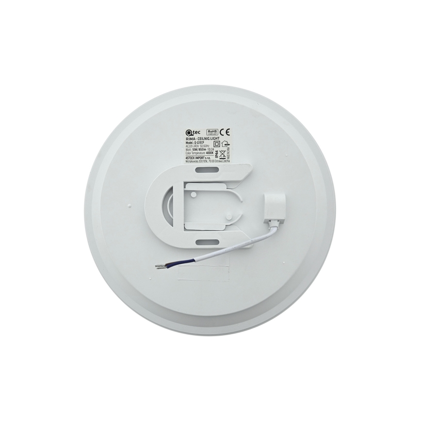 LED-kattovalaisin kylpyhuoneeseen RIMA LED/10W/230V Ø 22,5 cm IP44 valkoinen