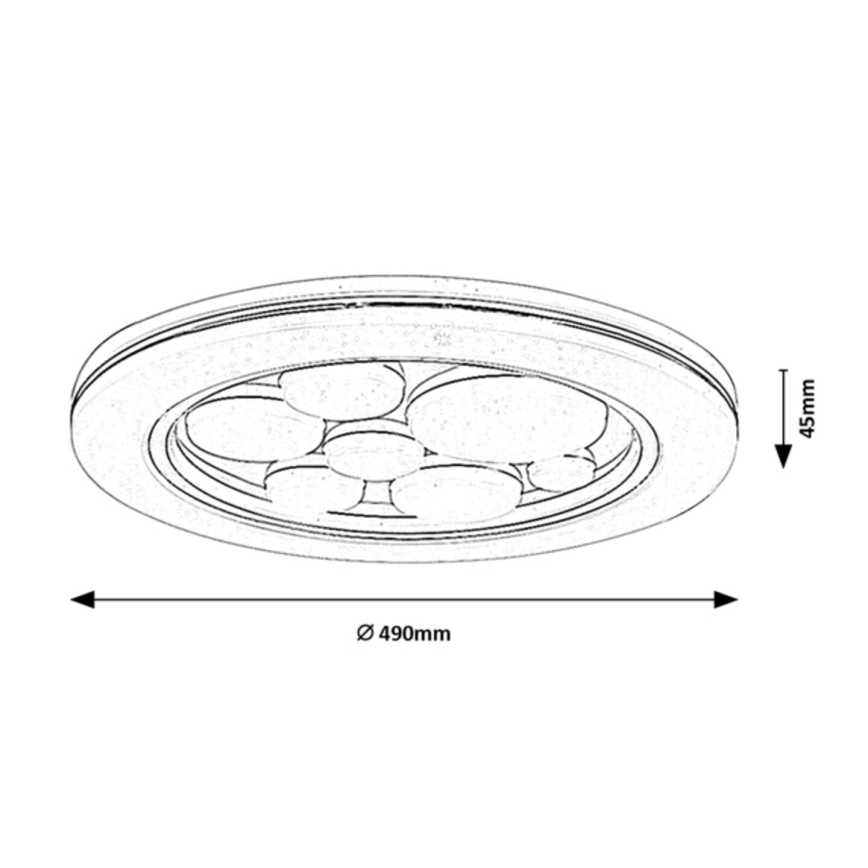 LED-kattovalaisin LED/36W/230V halkaisija 49 cm