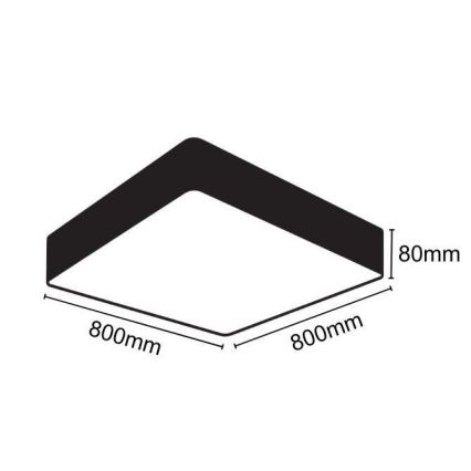 LED-kattovalaisin LED/110W/230V 4000K 80x80 cm