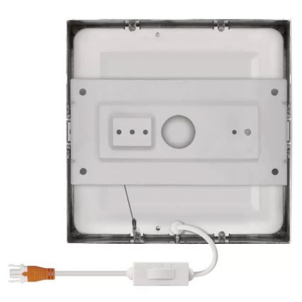 LED-kattovalaisin NEXXO LED/12,5W/230V 3000/3500/4000K 17x17 cm kiiltävä kromi