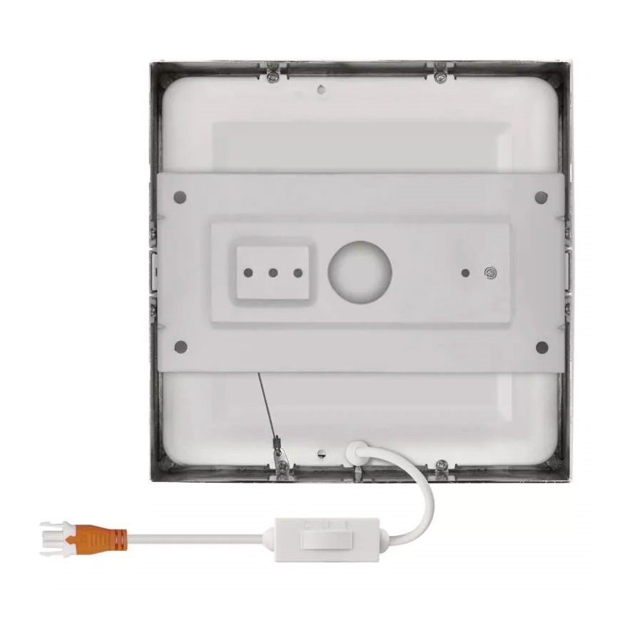 LED-kattovalaisin NEXXO LED/12,5W/230V 3000/3500/4000K 17x17 cm kiiltävä kromi
