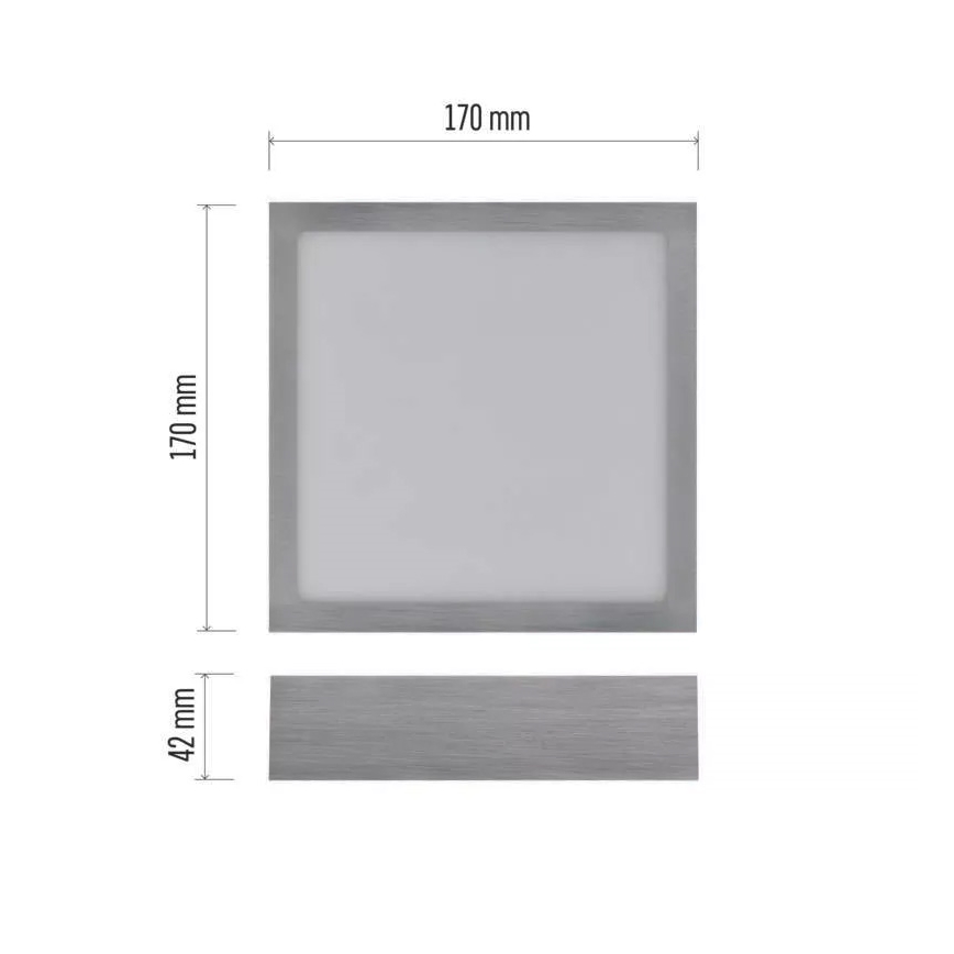LED-kattovalaisin NEXXO LED/12,5W/230V 3000/3500/4000K 17x17 cm kiiltävä kromi