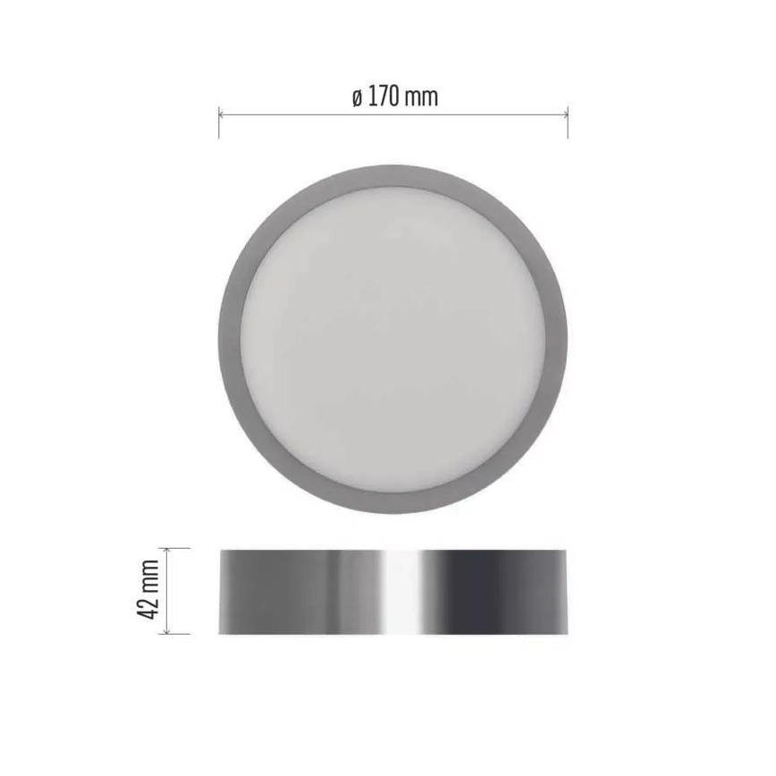 LED-kattovalaisin NEXXO LED/12,5W/230V 3000/3500/4000K halkaisija 17 cm mattakromi