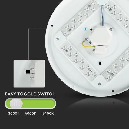 LED Kattovalaisin LED/12W/230V 26cm 3000K/4000K/6400K