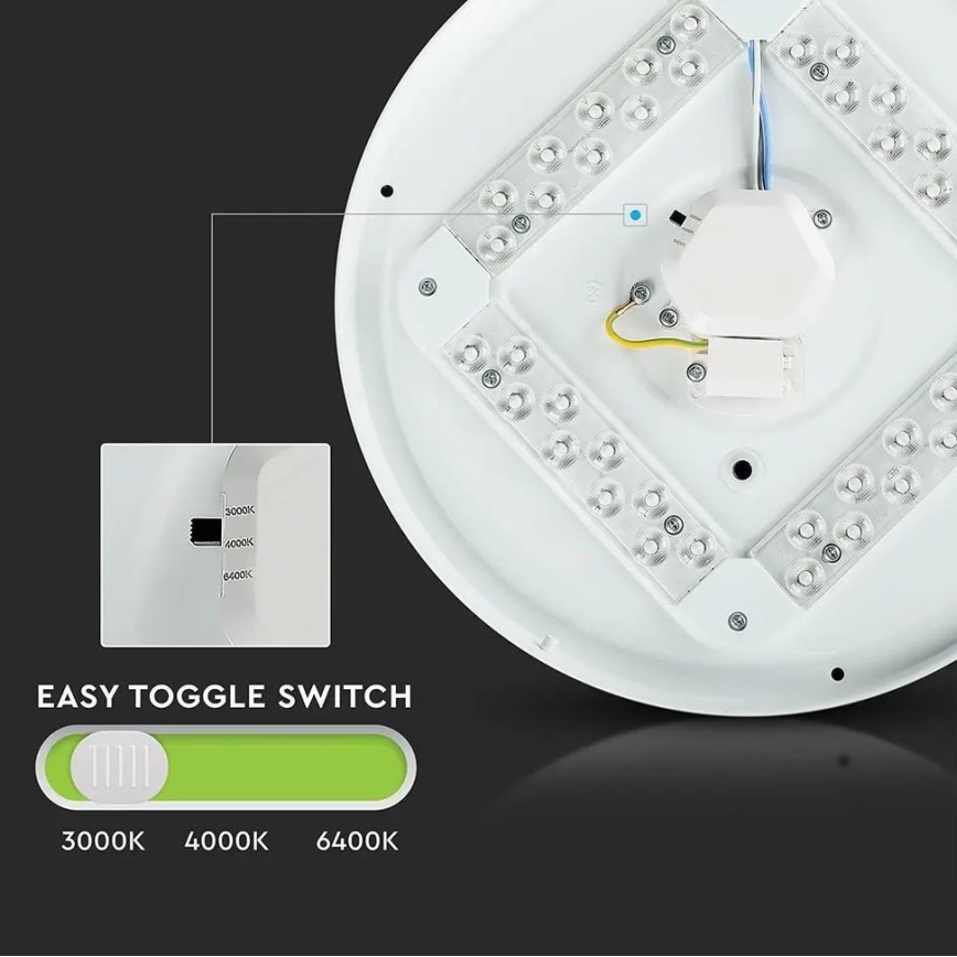 LED Kattovalaisin LED/12W/230V 26cm 3000K/4000K/6400K