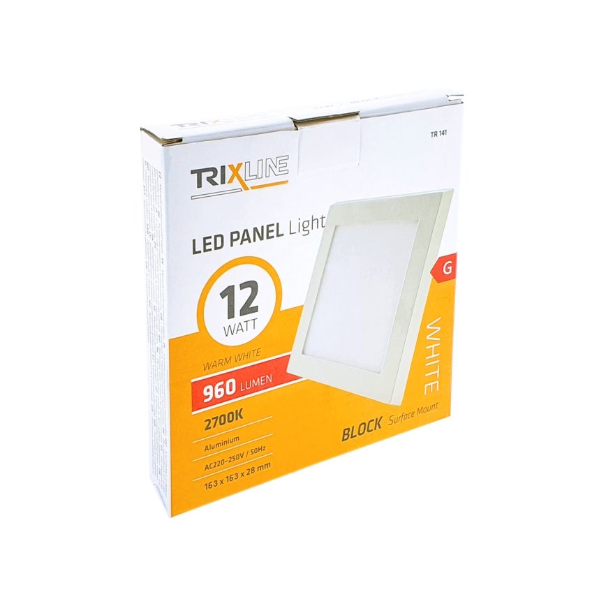 LED-kattovalaisin LED/12W/230V 2700K 16,3x16,3 cm valkoinen