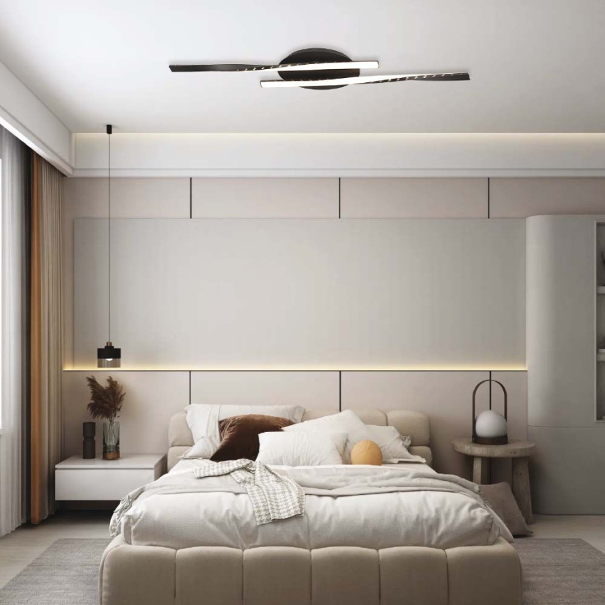 LED-kattovalaisin LED/12W/230V 3000K musta
