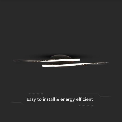 LED-kattovalaisin LED/12W/230V 3000K musta