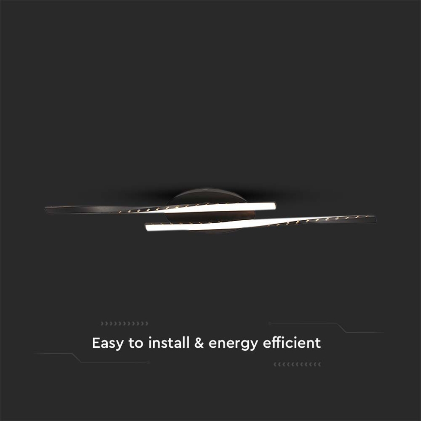LED-kattovalaisin LED/12W/230V 3000K musta
