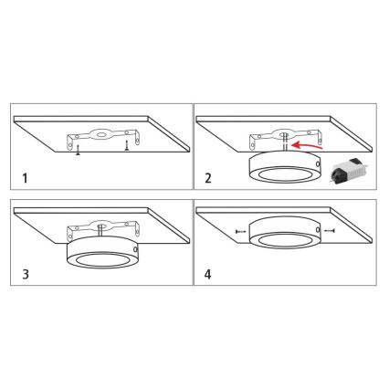 LED-kattovalaisin LED/12W/230V 4200K halkaisija 16 cm valkoinen