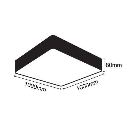 LED-kattovalaisin LED/170W/230V 4000K 100x100 cm