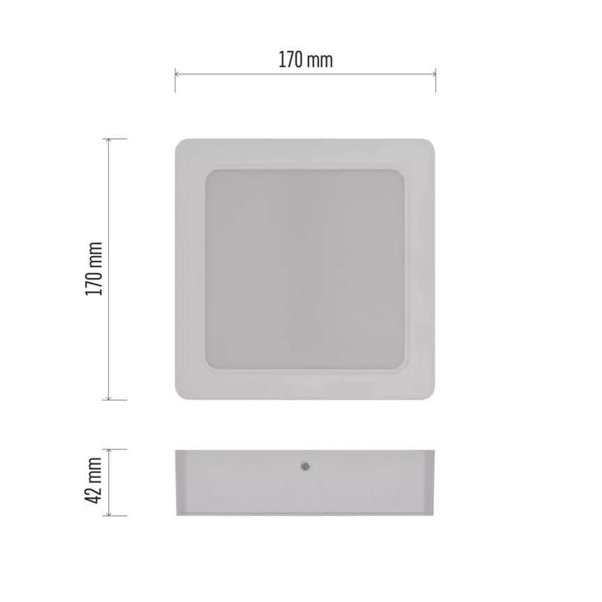 LED-kattovalaisin LED/18W/230V 17x17 cm valkoinen