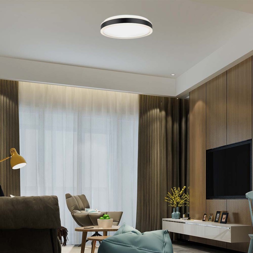 LED-kattovalaisin LED/18W/230V 4000K musta