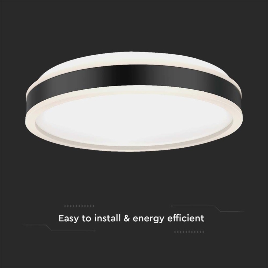 LED-kattovalaisin LED/18W/230V 4000K musta