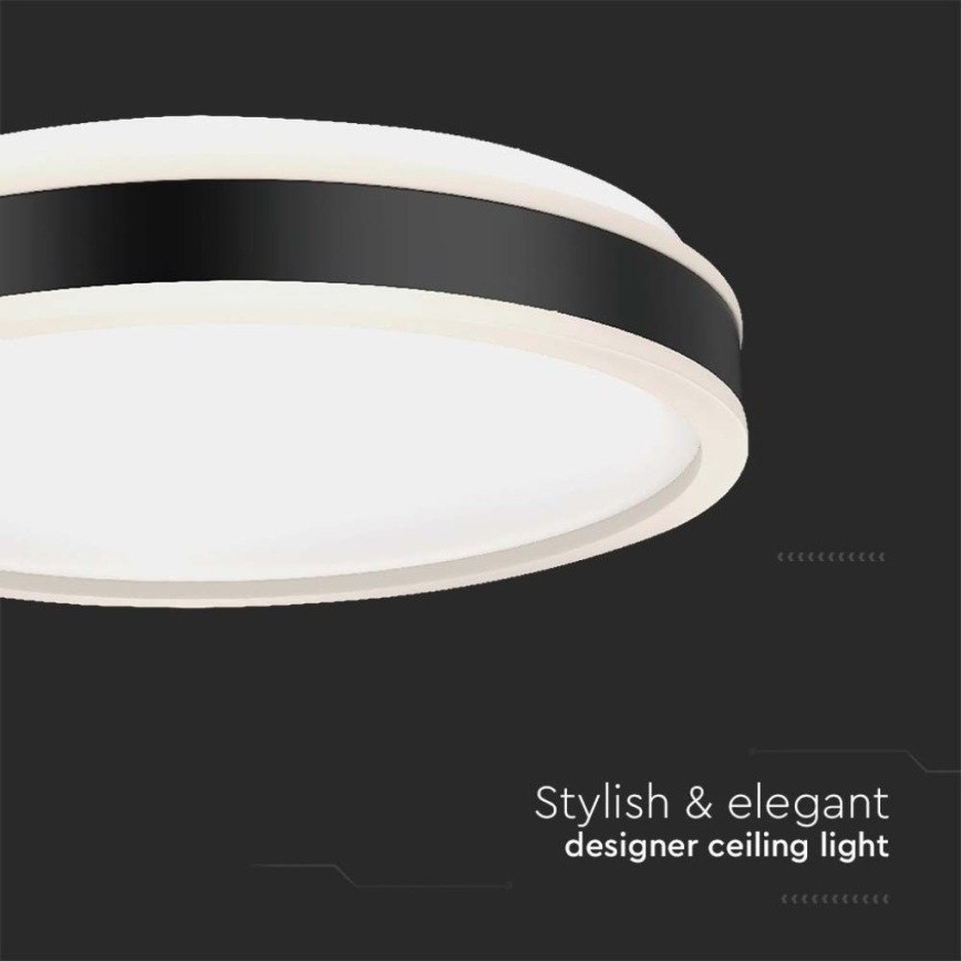 LED-kattovalaisin LED/18W/230V 4000K musta