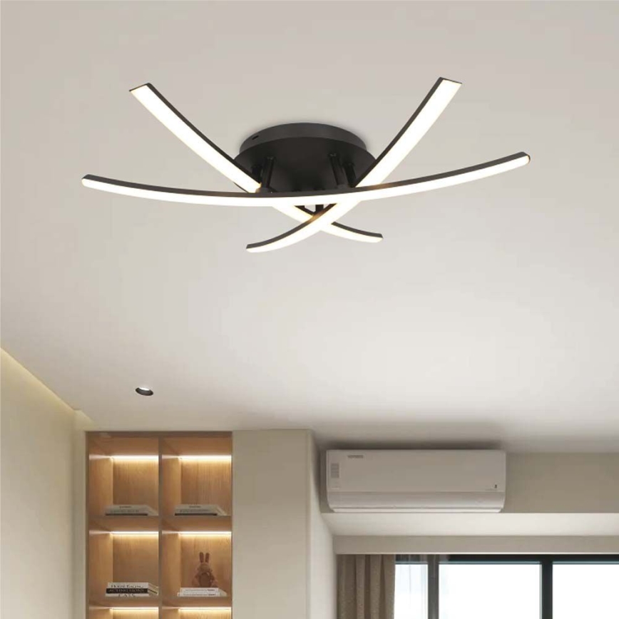 LED-kattovalaisin LED/20W/230V 3000K musta