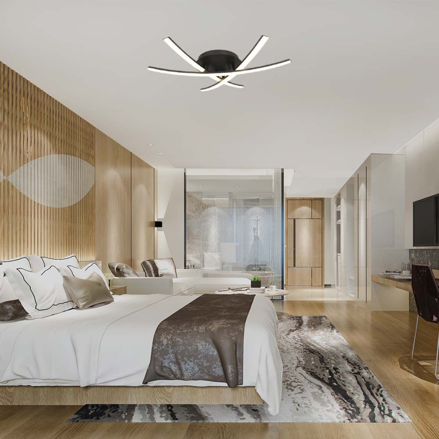 LED-kattovalaisin LED/20W/230V 3000K musta