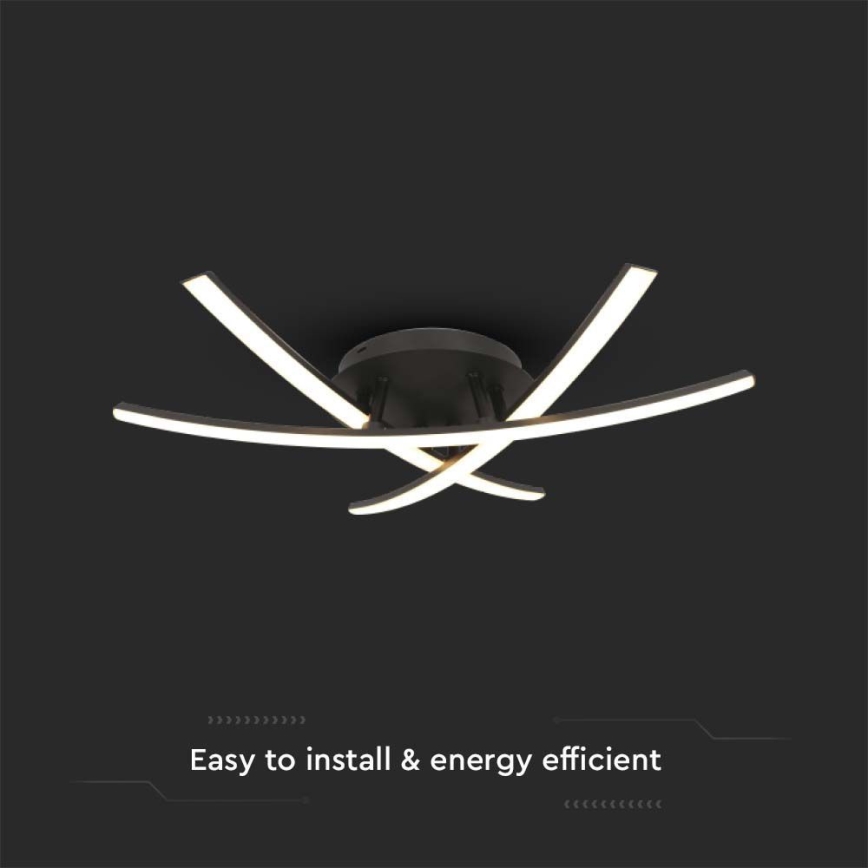 LED-kattovalaisin LED/20W/230V 3000K musta